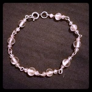 Quartz Bead Link Bracelet